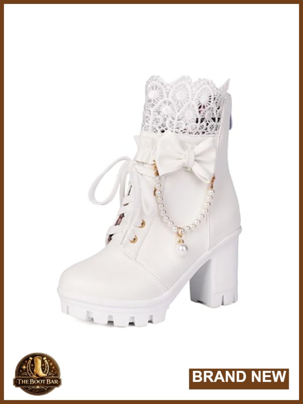 Platform Ankle Boots Lace Up Faux Leather Goth Booties